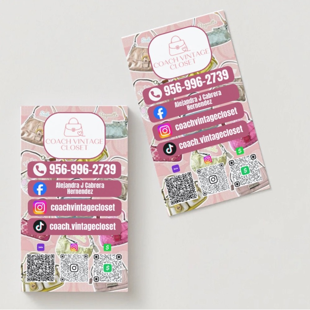 Coach Vintage Closet Business Cards
